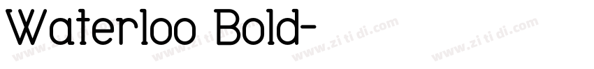 Waterloo Bold字体转换